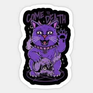 Unlucky Cat - Come To Death Sticker